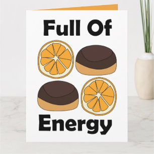 Carte Gâteau au chocolat et orange Jaffa plein d'énergie