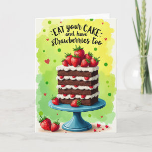 Carte Gâteau au Chocolat Sucré