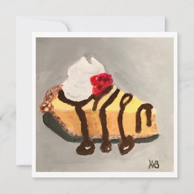 Carte Gâteau au fromage avec des framboises (Devant)