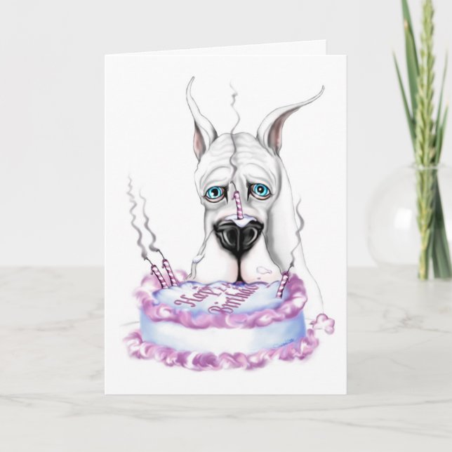 Carte Gâteau blanc d'anniversaire de Grande Danse (Devant)
