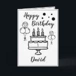 Carte Gâteau blanc et noir Grandson 1er anniversaire<br><div class="desc">Cute White and Black Cake Grandson 1er Anniversaire, ce design s'adresse à tous ceux qui recherchent quelque chose de gentil pour un petit garçon à son 1er anniversaire. Si vous cherchez des invitations pour 1er anniversaire, surtout pour votre petit-fils, celle-ci est parfaitement ce dont vous avez besoin. Le design comprend...</div>