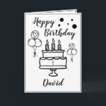 Carte Gâteau blanc et noir Grandson 1er anniversaire<br><div class="desc">Cute White and Black Cake Grandson 1er Anniversaire, ce design s'adresse à tous ceux qui recherchent quelque chose de gentil pour un petit garçon à son 1er anniversaire. Si vous cherchez des invitations pour 1er anniversaire, surtout pour votre petit-fils, celle-ci est parfaitement ce dont vous avez besoin. Le design comprend...</div>