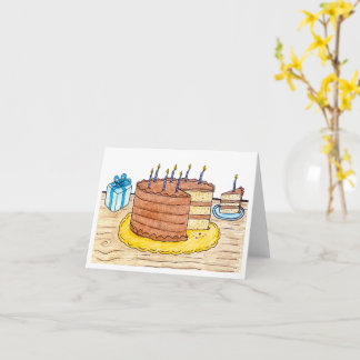 Carte Gâteau & bougies