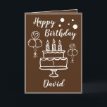 Carte Gâteau Brown et blanc Grandson 1er anniversaire<br><div class="desc">Cute Brown and White Cake Grandson 1er Anniversaire, ce design s'adresse à tous ceux qui recherchent quelque chose de gentil pour un petit garçon à son 1er anniversaire. Si vous cherchez des invitations pour 1er anniversaire, surtout pour votre petit-fils, celle-ci est parfaitement ce dont vous avez besoin. Le design comprend...</div>
