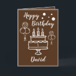 Carte Gâteau Brown et blanc Grandson 1er anniversaire<br><div class="desc">Cute Brown and White Cake Grandson 1er Anniversaire, ce design s'adresse à tous ceux qui recherchent quelque chose de gentil pour un petit garçon à son 1er anniversaire. Si vous cherchez des invitations pour 1er anniversaire, surtout pour votre petit-fils, celle-ci est parfaitement ce dont vous avez besoin. Le design comprend...</div>