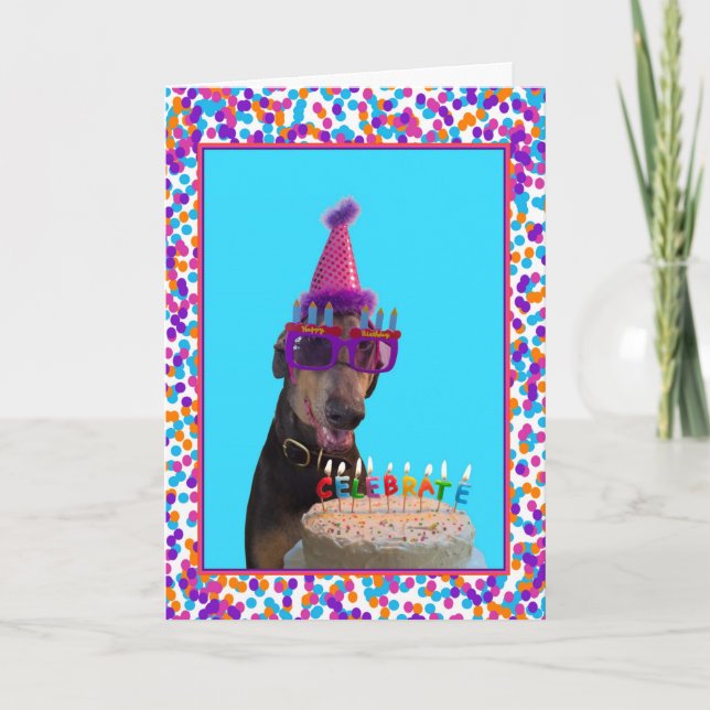 Carte Gâteau coloré de célébration d'anniversaire de (Devant)