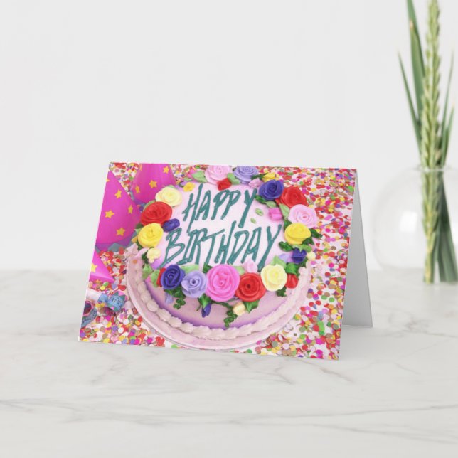 Carte Gâteau d'anniversaire (Devant)