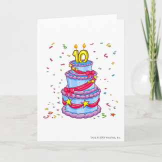 Carte Gâteau d'anniversaire