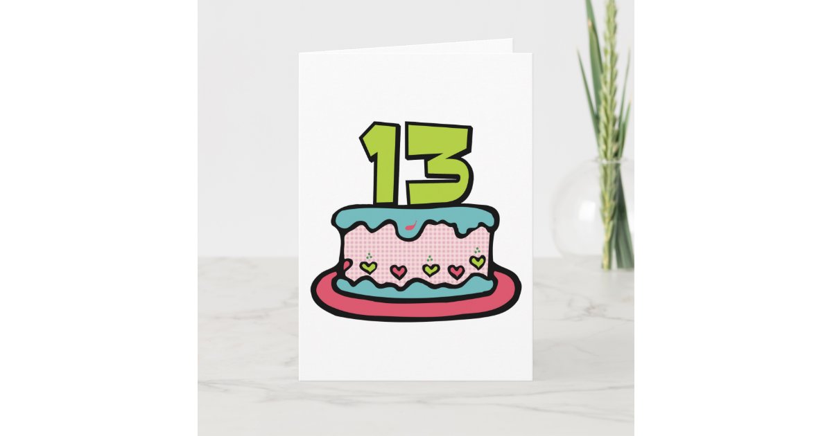 Carte Gateau D Anniversaire 13 Ans Zazzle Fr Carte Gateau D Anniversaire 13 Ans Zazzle Fr