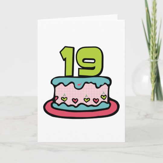 Carte Gateau D Anniversaire 19 Ans Zazzle Fr