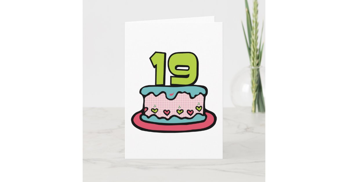 Carte Gateau D Anniversaire 19 Ans Zazzle Fr