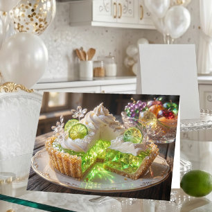 Carte Gâteau d'anniversaire au citron vert clé cristalli
