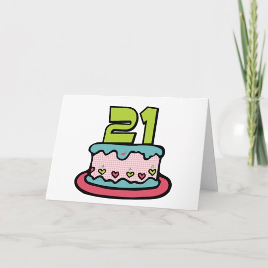 Carte Gateau D Anniversaire De 21 Ans Zazzle Fr