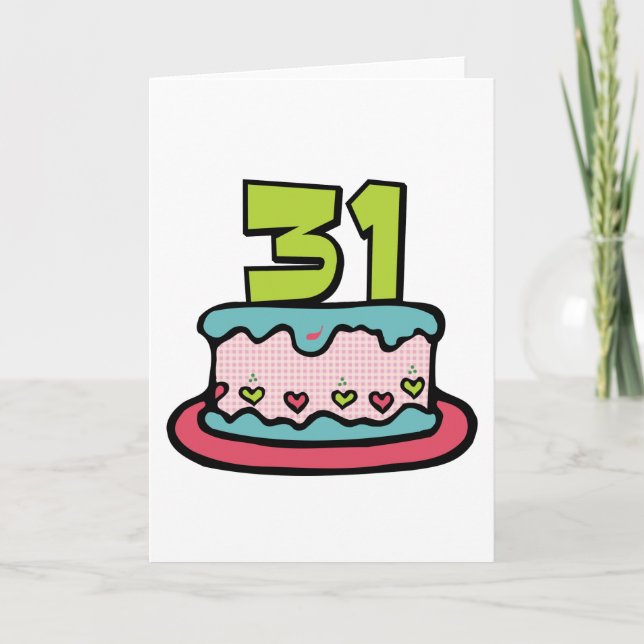 Carte Gâteau d'anniversaire de 31 ans (Devant)