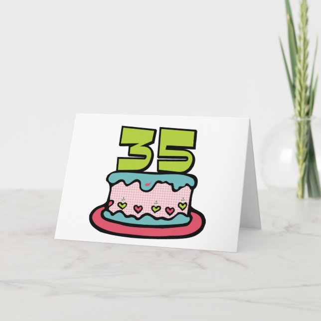 Carte Gâteau d'anniversaire de 35 ans (Devant)