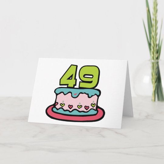 Carte Gateau D Anniversaire De 49 Ans Zazzle Fr