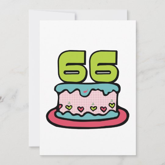 Carte Gateau D Anniversaire De 66 Ans Zazzle Fr