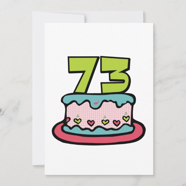 Carte Gâteau d'anniversaire de 73 ans (Devant)