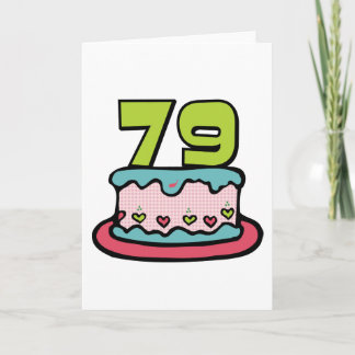 Carte Gâteau d'anniversaire de 79 ans
