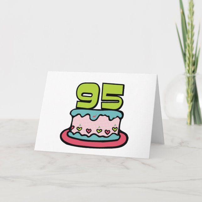 Carte Gâteau d'anniversaire de 95 ans (Devant)