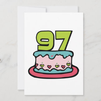Carte Gâteau d'anniversaire de 97 ans