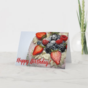 Carte Gâteau d'anniversaire de baie