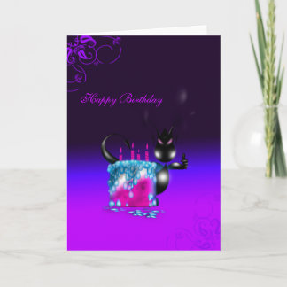 Carte Gâteau d'anniversaire de dragon de bébé de joyeux