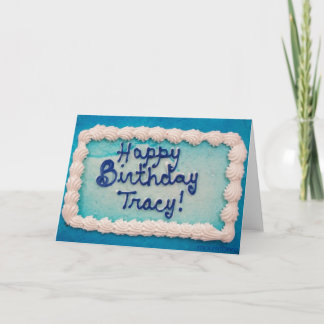 Carte Gâteau d'anniversaire de Tracy en 2016