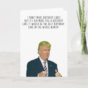 Carte gâteau d'anniversaire de Trump