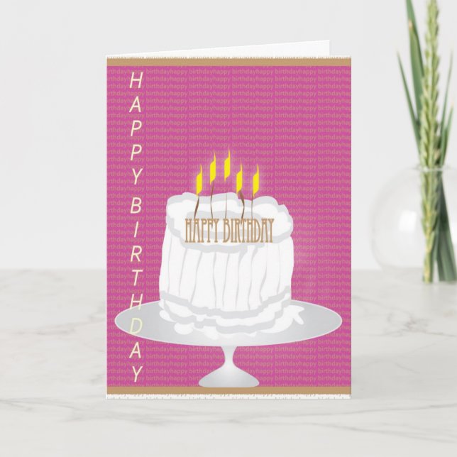 Carte Gâteau d'anniversaire heureux (Devant)