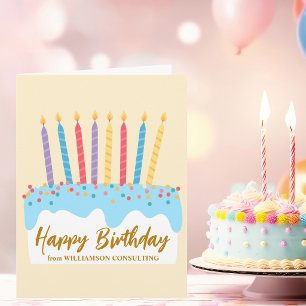 Carte Gâteau d'anniversaire personnalisé de notre bureau