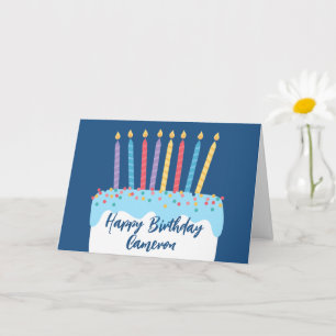 Carte Gâteau d'anniversaire personnalisé tendance