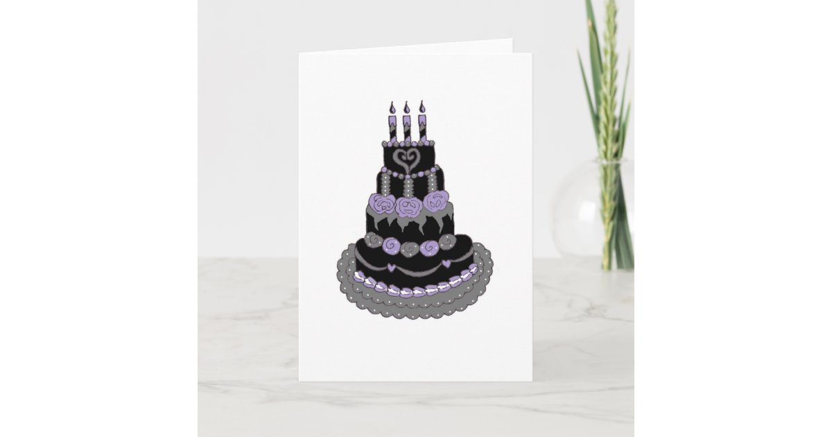 Carte Gateau D Anniversaire Pourpre Gothique Zazzle Fr Carte Gateau D Anniversaire Pourpre Gothique Zazzle Fr