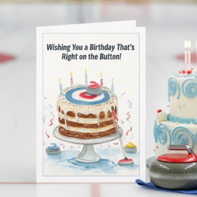 Carte Gâteau d'anniversaire sur le thème du Curling (Créateur téléchargé)