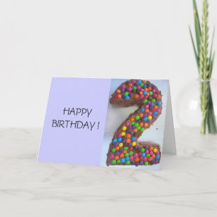 Carte Gâteau de 2e anniversaire