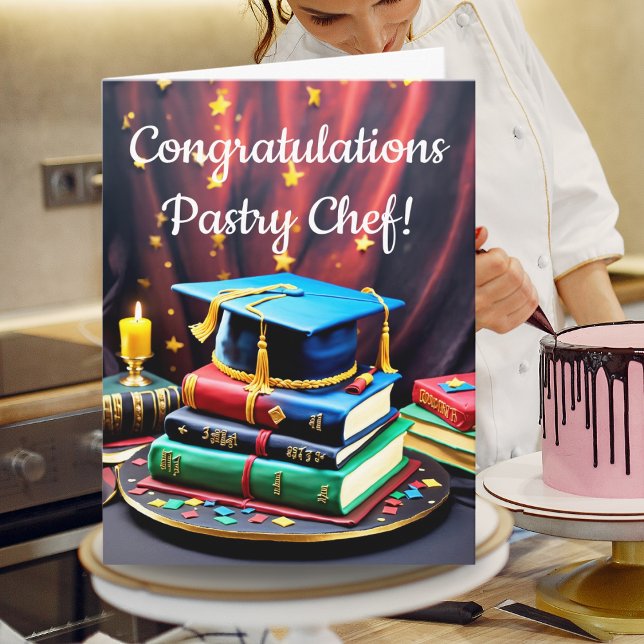 Carte Gâteau de fin d'études de pâtissier (Créateur téléchargé)