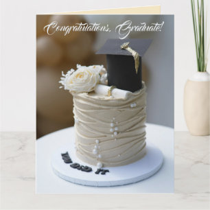 Carte Gâteau de graduation modifiable
