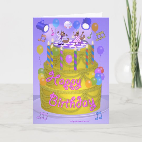 Carte Gateau De Joyeux Anniversaire Anglais Zazzle Fr