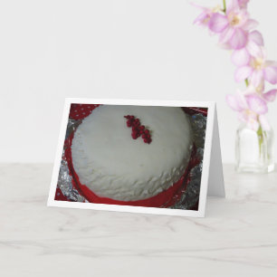 Carte Gâteau de Noël décoratif anglais traditionnel