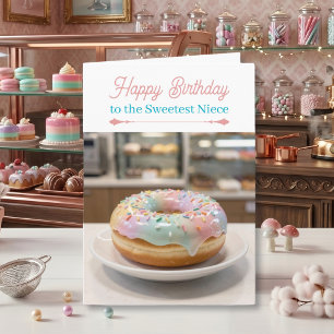 Carte Gâteau en forme de donut avec glaçage en verre pas