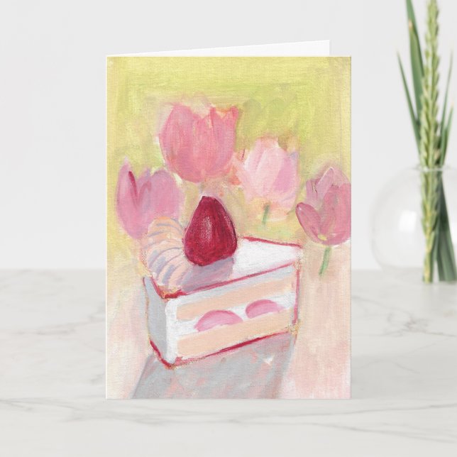 Carte Gâteau et Tulipe (Devant)