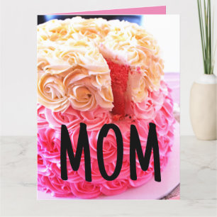 CARTE GÂTEAU MAMAN (GRANDE SURDIMENSIONNÉE)