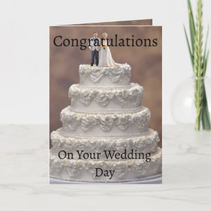 Carte Gâteau Mariage Blanc De Cinq Niveaux Avec Couple D