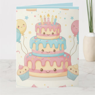 Carte Gâteau Mignon et Cupcakes