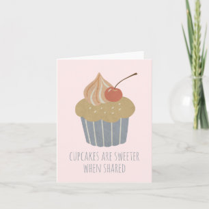 Carte Gâteau pastel personnalisable cerise