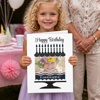 Carte Gâteau photo personnalisé pour l'anniversaire de l