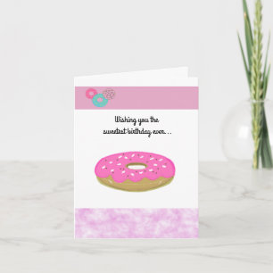 Carte Gâteau Rose Anniversaire le Plus Doux