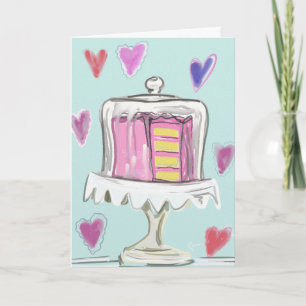 Carte Gâteau sous le verre
