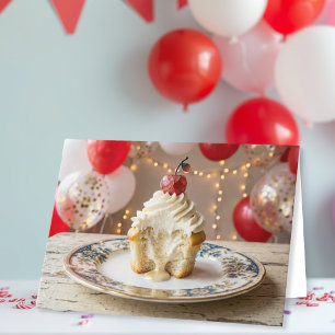 Carte Gâteau Vanillé Fantaisiste Anniversaire de Tante