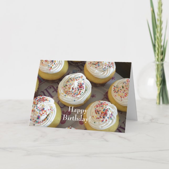 Carte Gâteaux Cupcakes Décadents Pour Votre Anniversaire (Devant)
